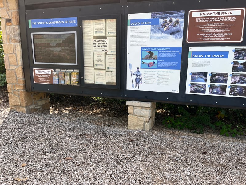 Put-in info board 