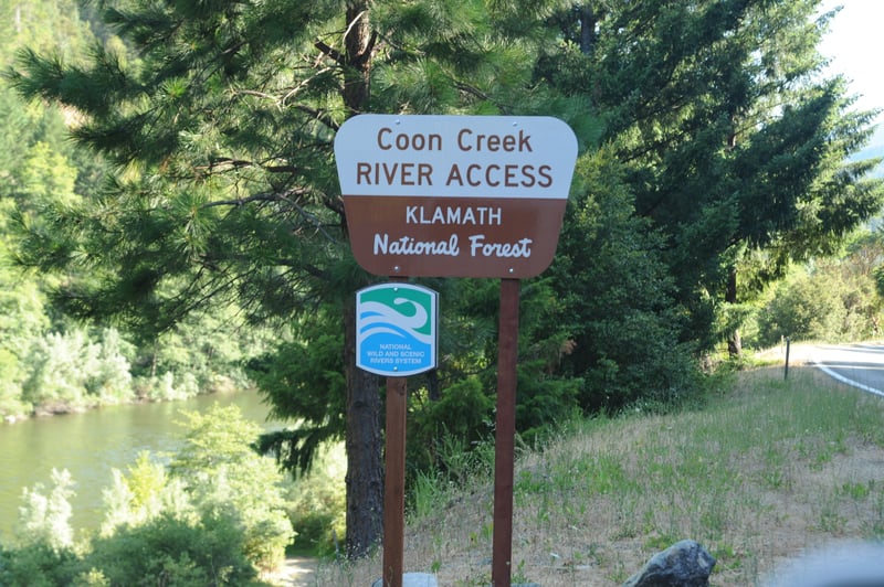 Coon Creek River Access Sign