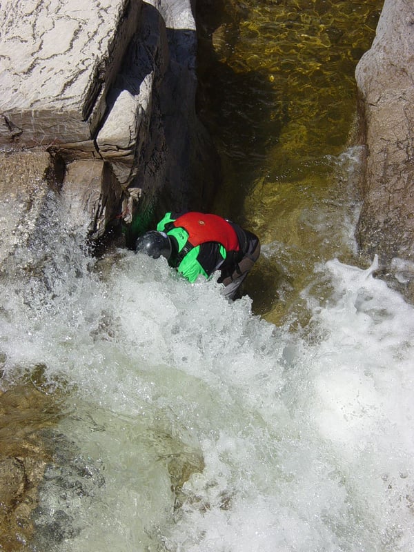 Ian checking cave
