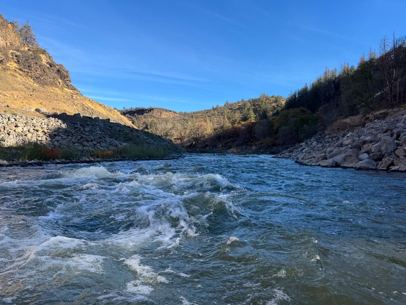 Upstream view of rapid