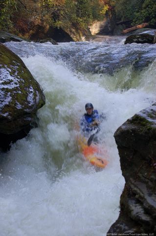 NC, Chattooga, Kayak in 'No Kayaks'