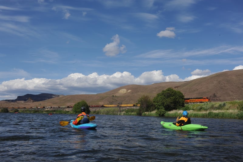 Train Along the Deschutes River