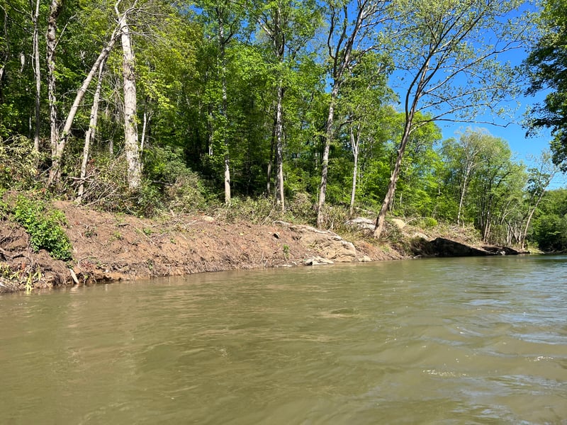Typical Army Corps bank scraping. 
