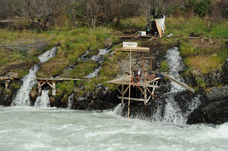 Fishing at Sherars Falls