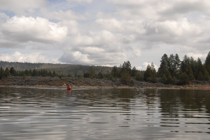 Paddling Across the Reservoir