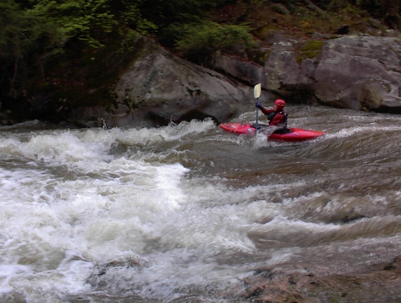 Russel D halfway down first rapid