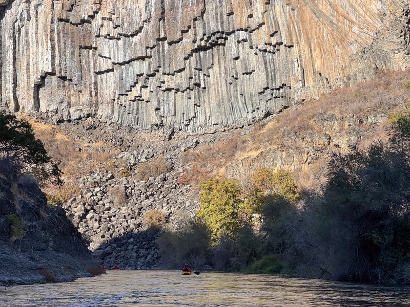 Flatwater pool and columnar basalt