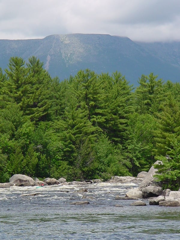 Abol Rapid with Mt Katahdin