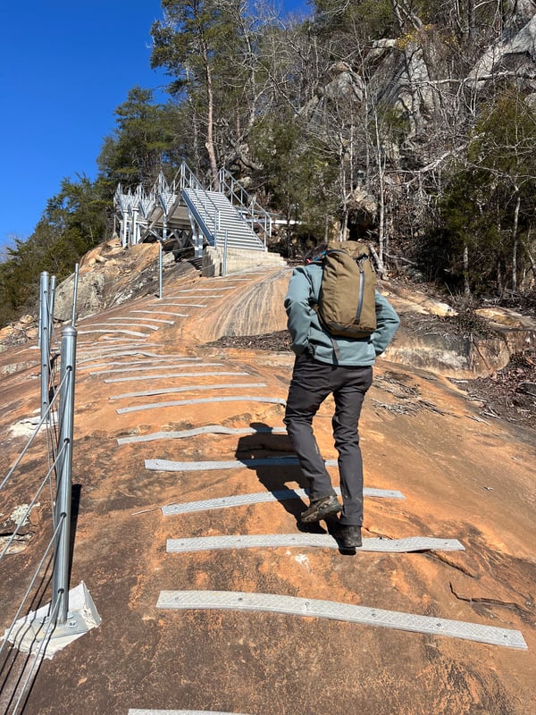 Hiking Back Up From the Put-In