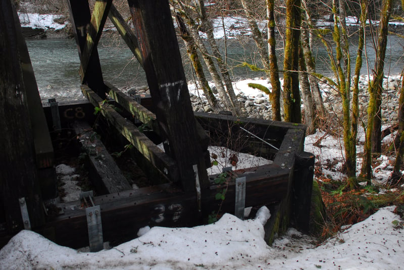 Shoreline at NE Index Creek Road Bridge