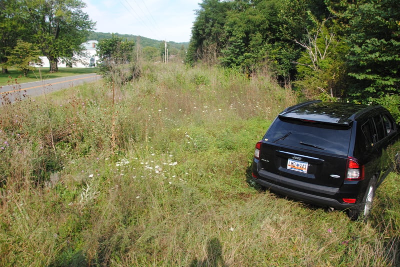 AW's John's Creek access area before volunteers cleared the parking area.