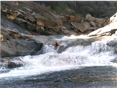 Drop towards the end of the Waterfalls section