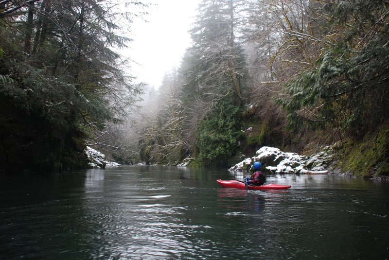 Paddling on the Kilchis