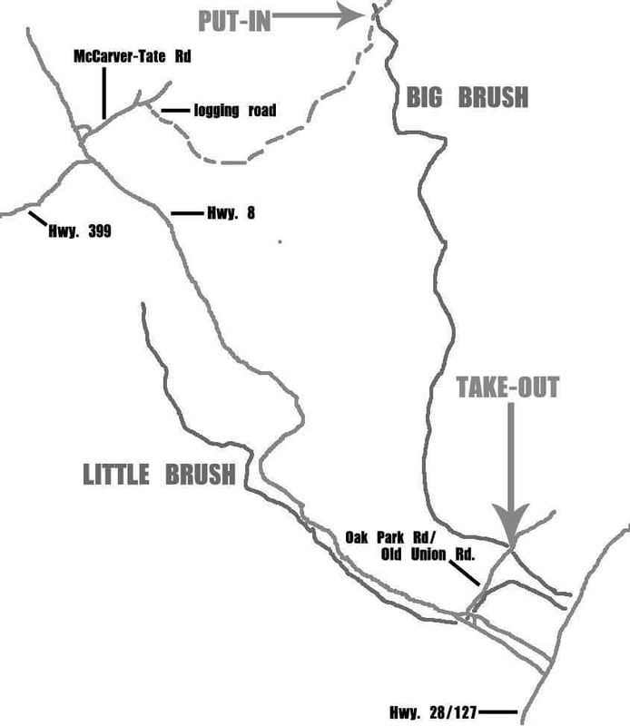 Big Brush and Little Brush shuttle routes
