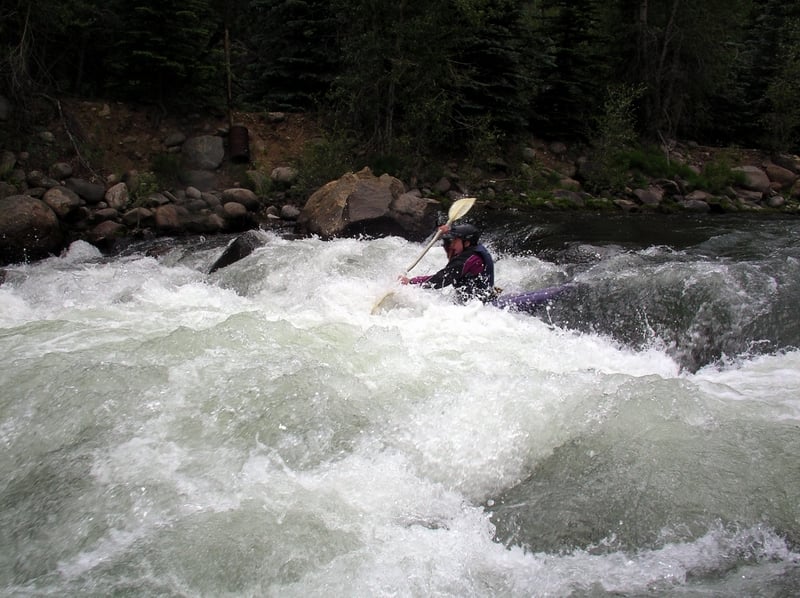 Typical rapid in the section above the pipe