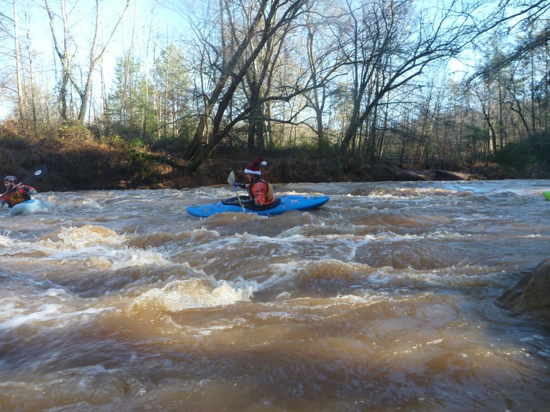 Christmastime fun at the first rapid