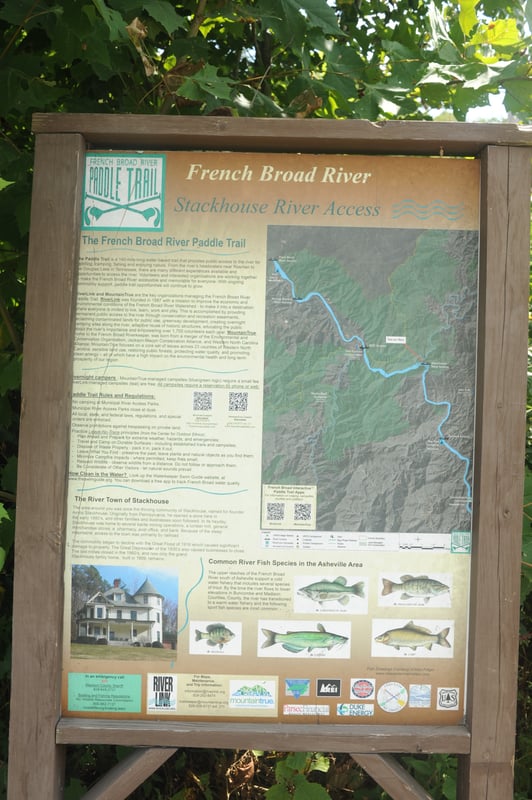 Stackhouse River Access Sign