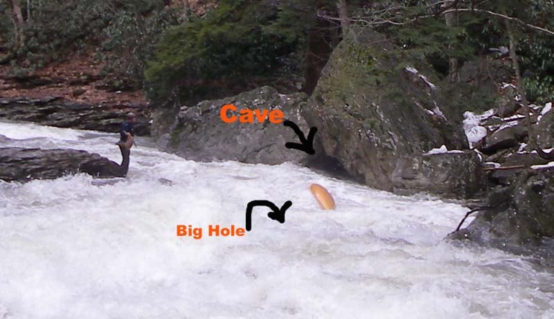 Meadow Run hazard below slide