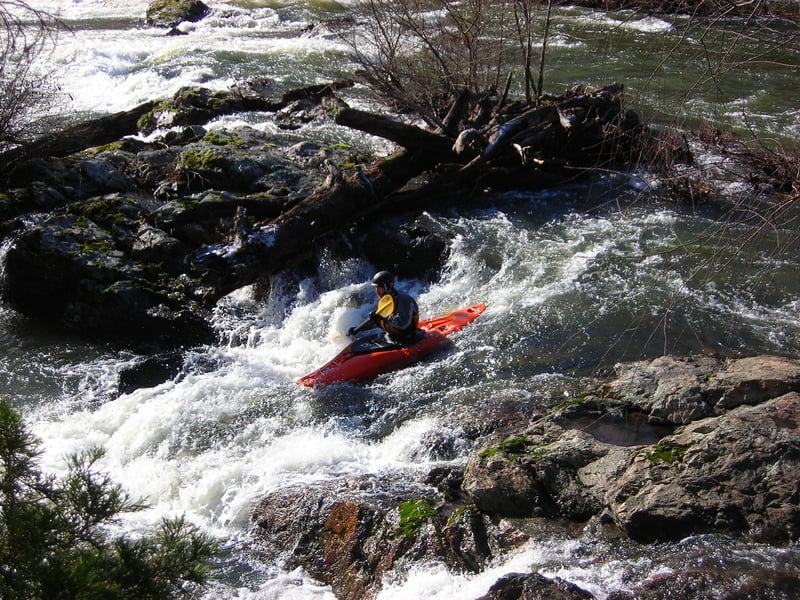 Dropping the sneak on river left.