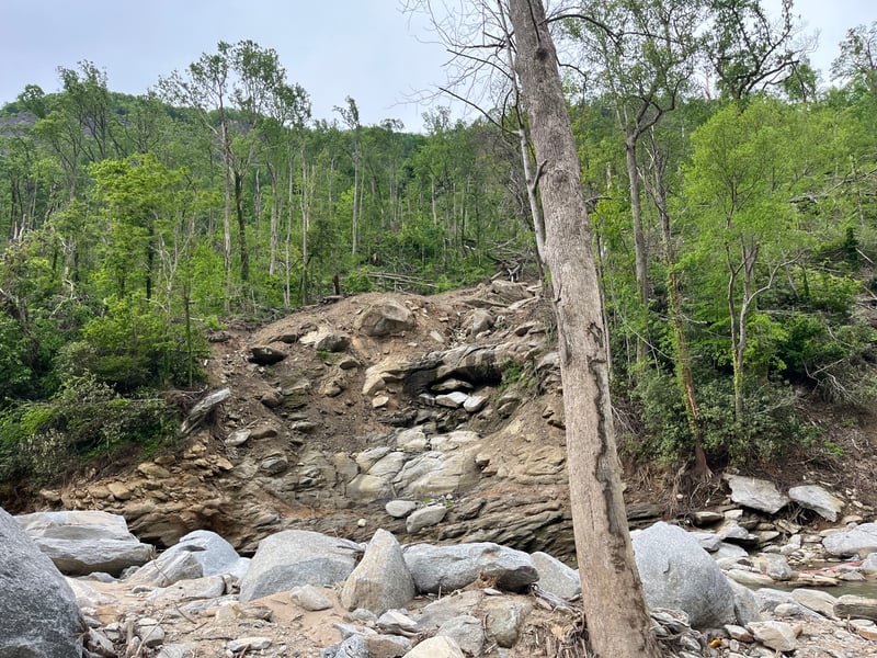 Massive landslide