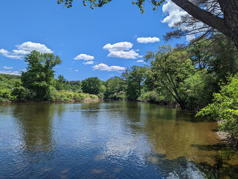 looking down river from put-in