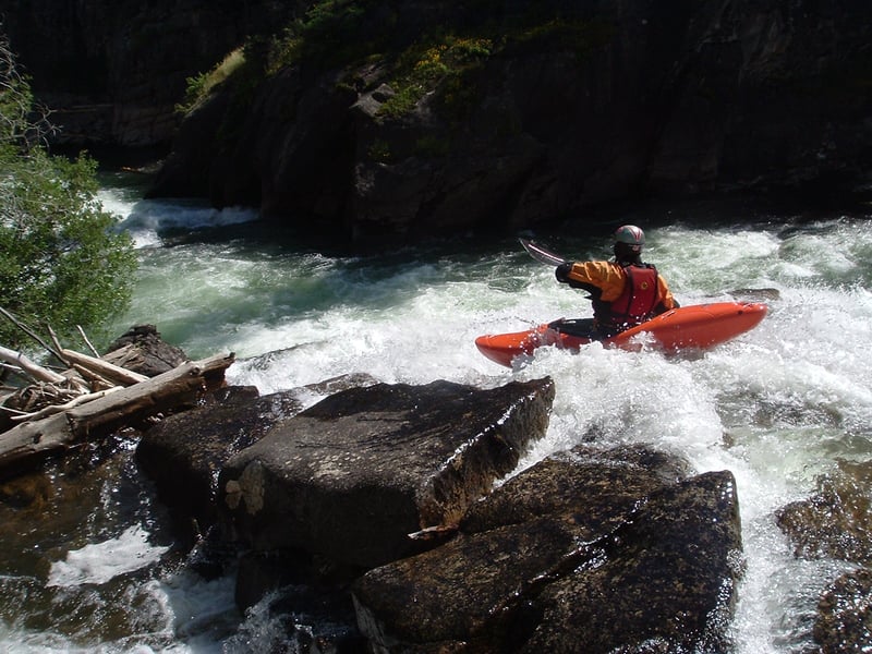 Ben C on Beartooth slide, Honeymooner