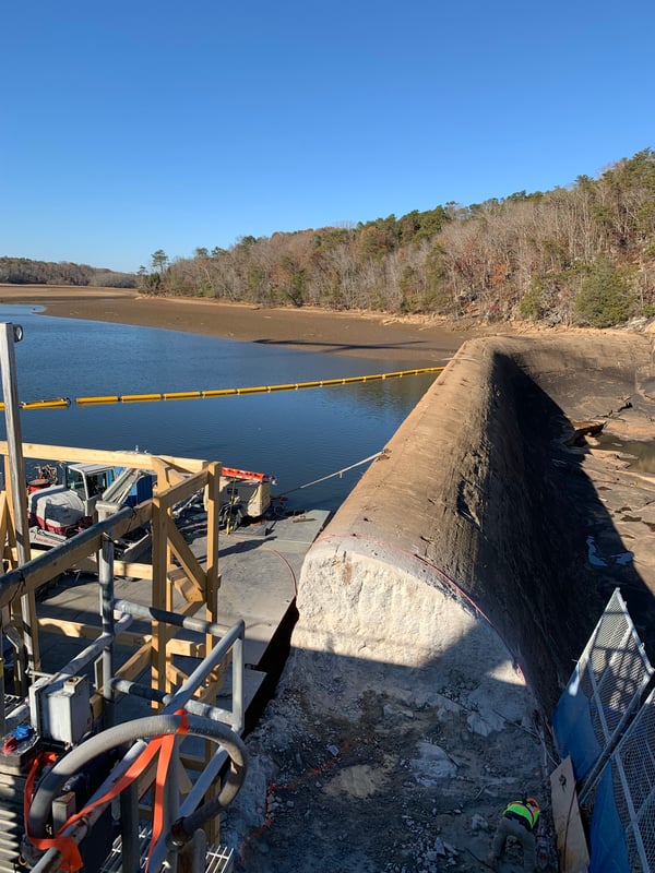 The shaved-off Short Channel dam