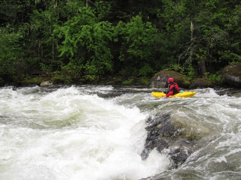Just above river guage