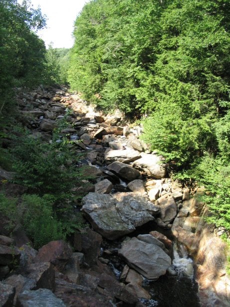 View of Tunnel Vision from Rt. 100 (not running)