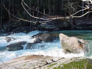 Lead-in rapid to Devils Kitchen (small photo)