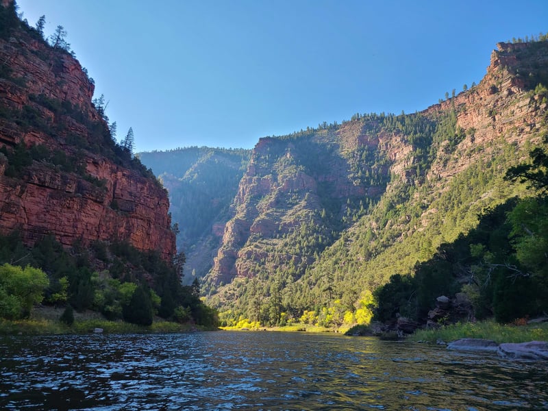 Looking down river from just before Diving Board Rapid (Section A)