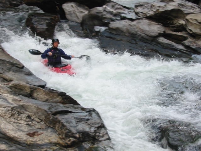 Greg Simpson on the sneek of  Seven Foot Falls