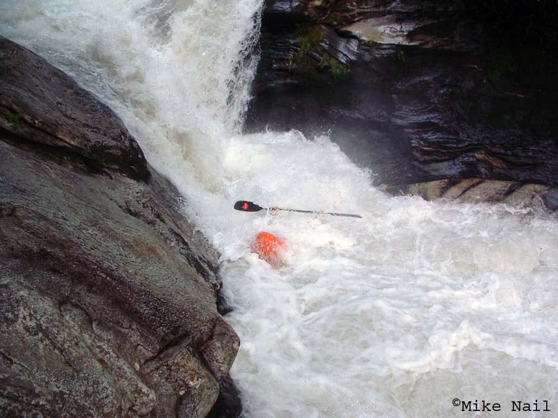 (MN) Ted after the main drop on Boxcar Falls
