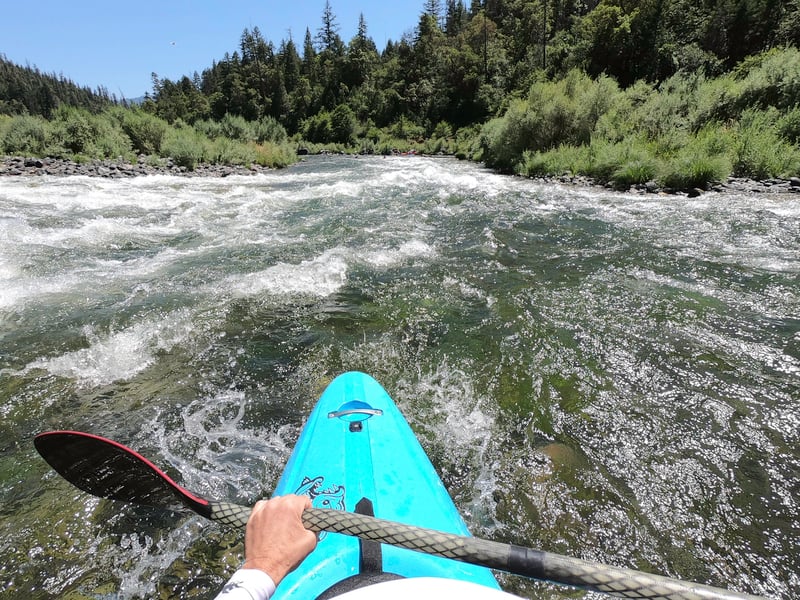 Paddler's view of the lead-in to Kissing Rock