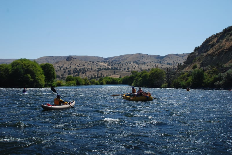 Floating on the Deschutes River