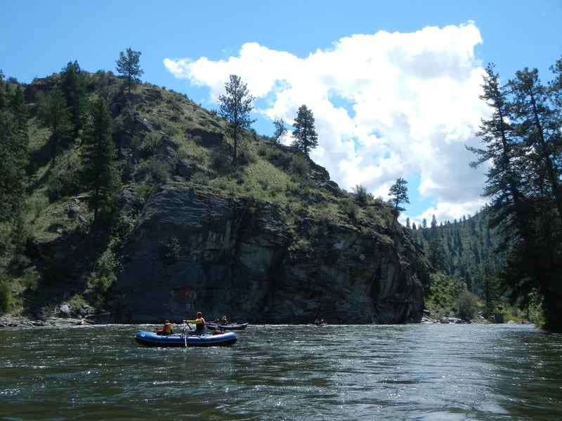 Rafting down the Methow