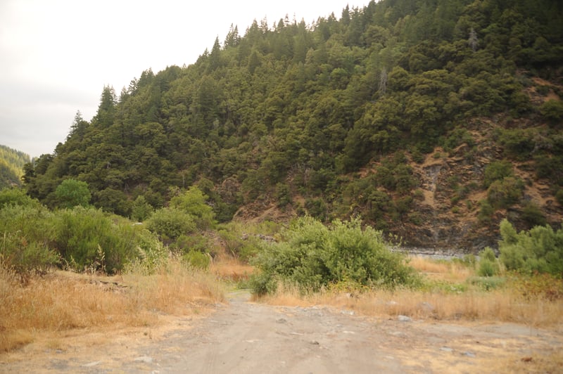 Aikens Creek Turn Around Area on River Terrace