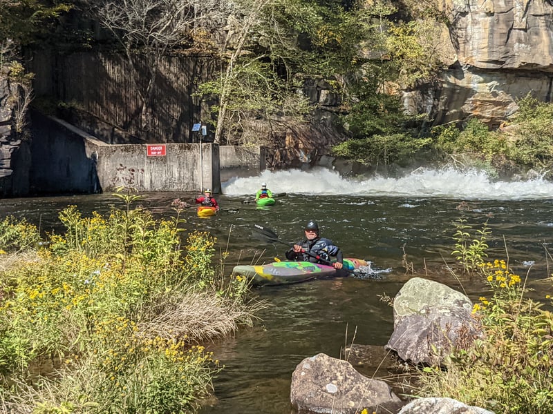 John W. Flannagan Dam  800 cfs release from outlet tunnel 