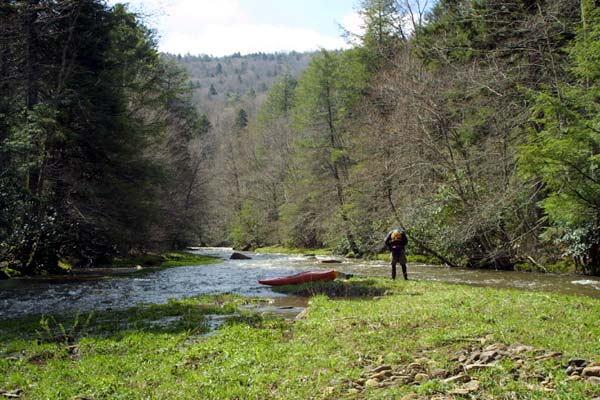 River scenery after paddling through the marsh