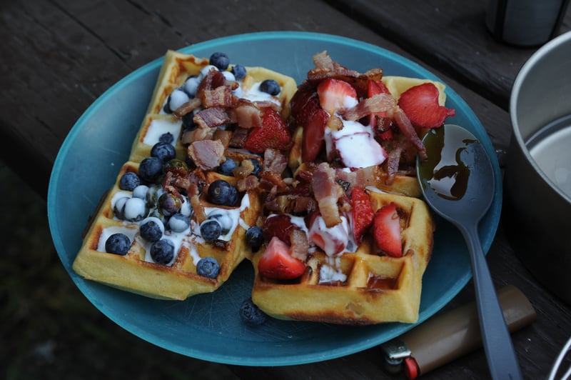 Waffles on the MSR Stove