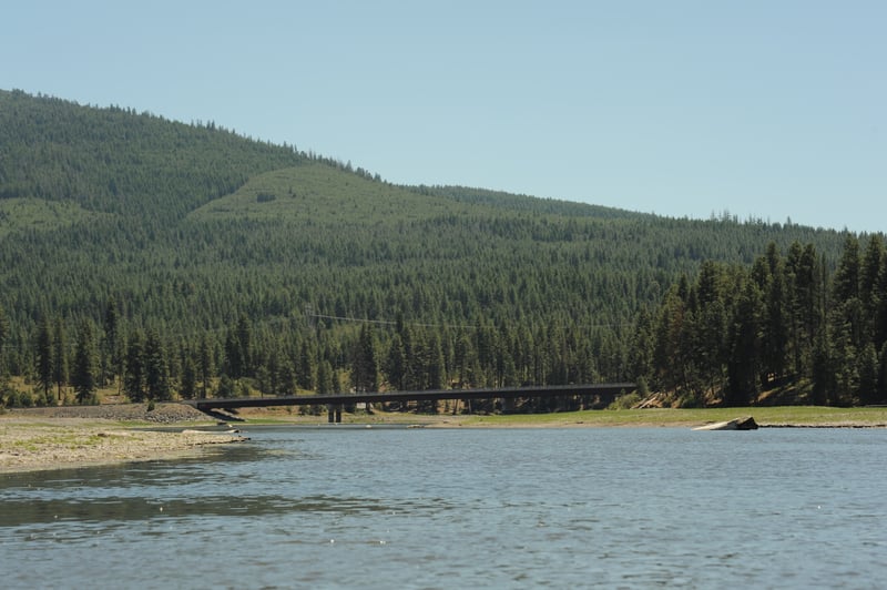 Approaching Highway 66 Bridge