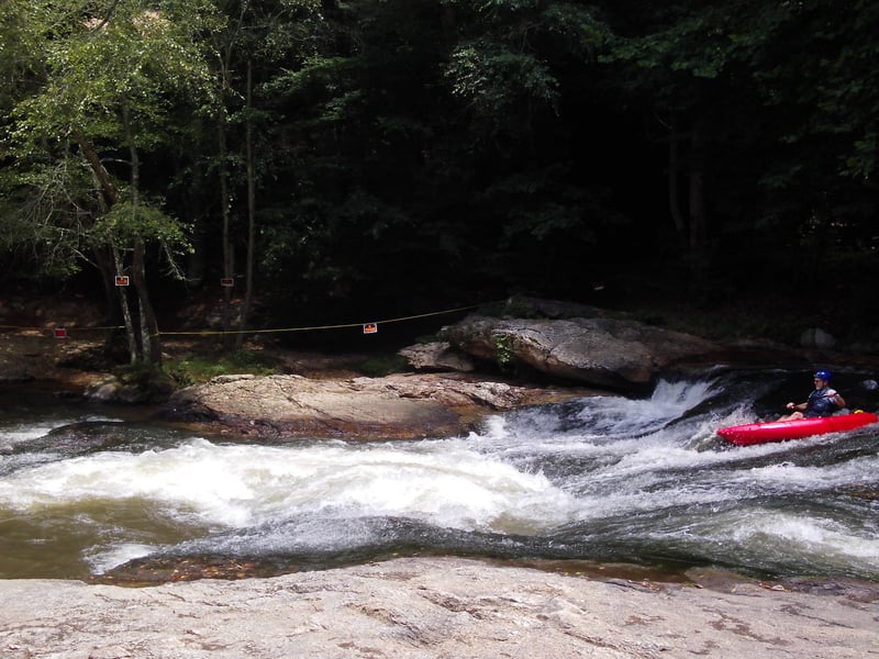 Steve heading over Blackberry Falls