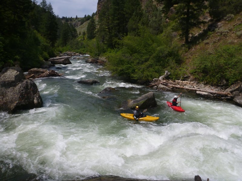 Looking downstream below Z-Slot @ 2300
