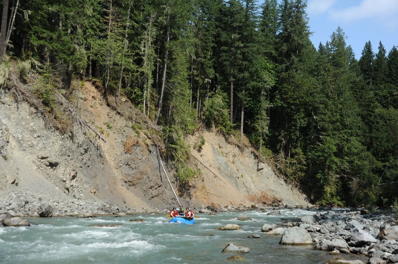 Emerging from the Nooksack Canyon
