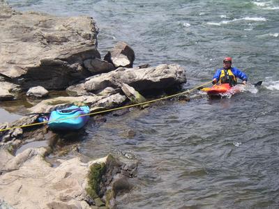 Working back up the eddy