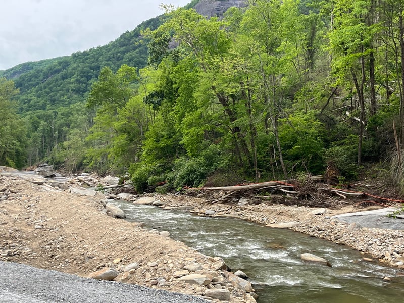 NCDOT channel with berm