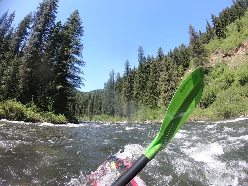 Bill Petty in a long rapid
