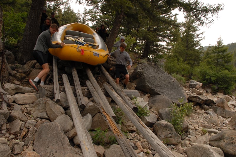 Yankee Fork River Access Raft Slide