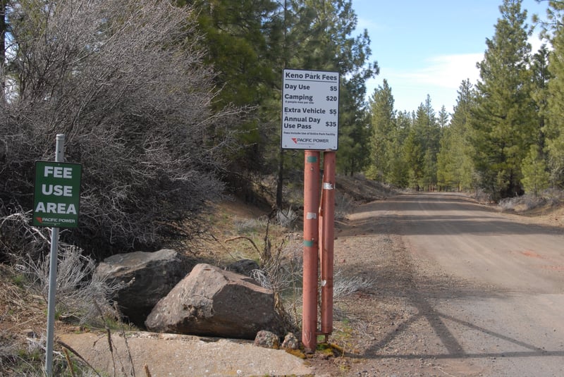 Entrance to Keno Recreation Area