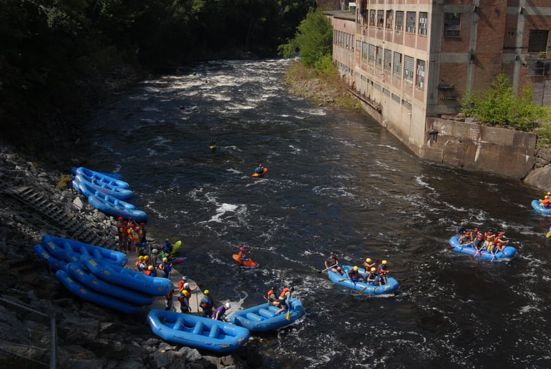 Rafts Launching on the Dryway